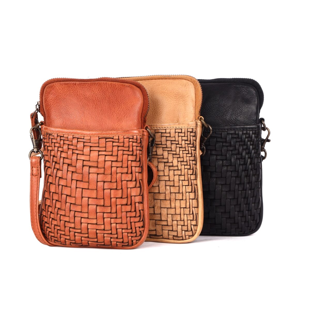 Rosebery Leather Crossbody Bag Cognac
