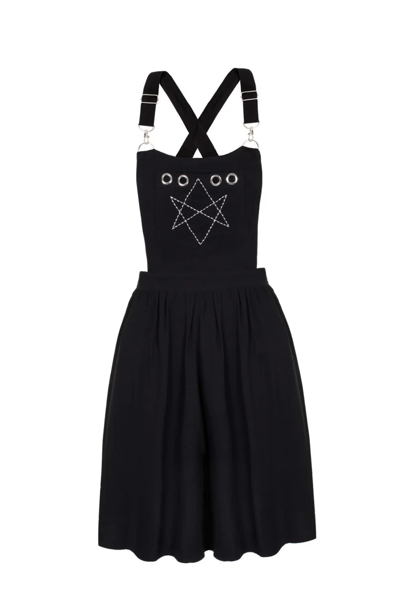 Destroya Pinafore Dress Black