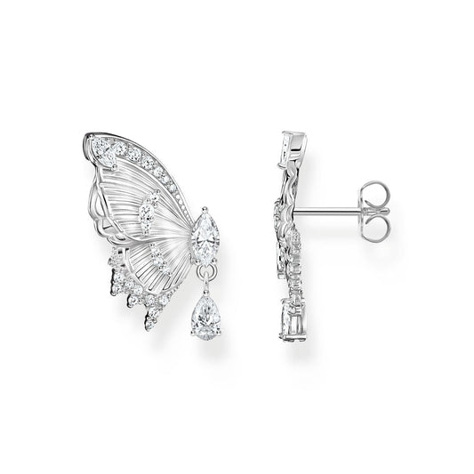 Butterfly Paradise Ear Studs in Silver